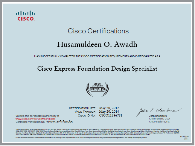 Cisco Express Foundation Specialist